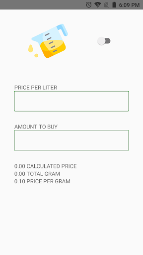 Android application Weight and Price Calculator screenshort