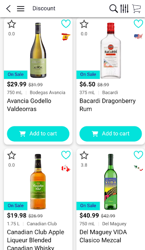 Android application Woodbury Wine and Spirits screenshort
