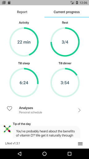 Android application Lifext health assistant screenshort