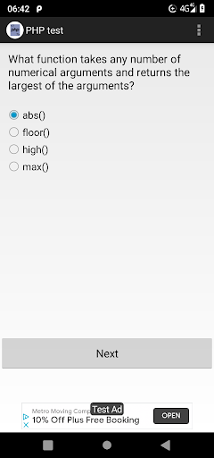 PHP test Screen 2