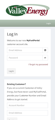 Android application Valley Energy Portal screenshort