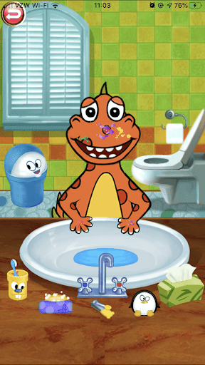 Android application Dino Bath Dress Potty training screenshort
