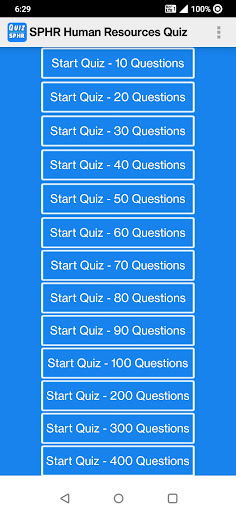 SPHR Human Resources Exam Screen 2