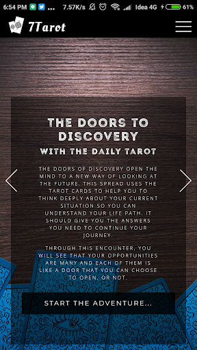 Daily Tarot Card Reading Screen 2