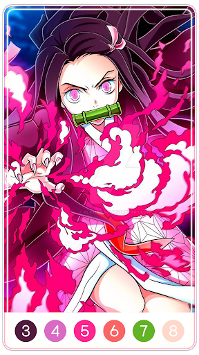 Demon Slayer Color by Number screenshot