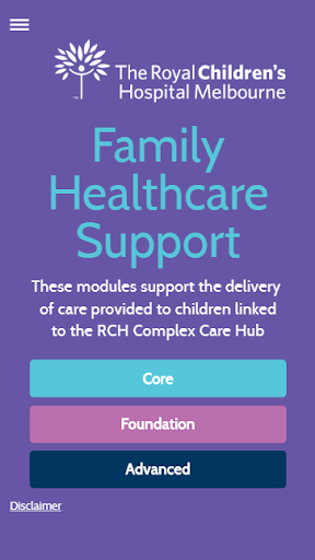 Android application RCH Family Healthcare Support screenshort