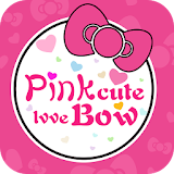 Cute cartoon bow Pink theme icon