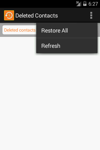 Restore Contacts : Recover Del Screen 3