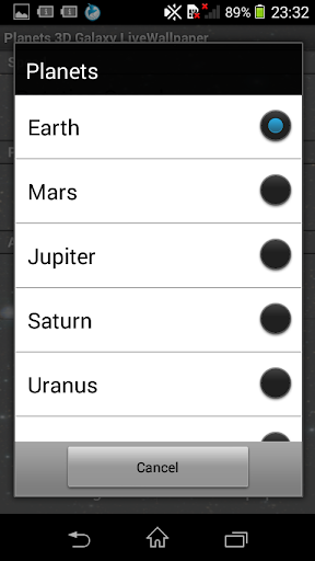 Planet Galaxy Live Wallpaper Screen 3