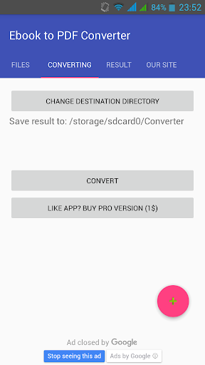 Ebook to PDF Converter Screen 3