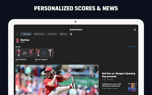 Screenshot of CBS Sports App: Scores & News