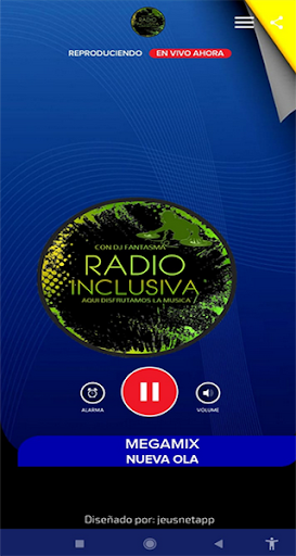Android application Radio Inclusiva screenshort