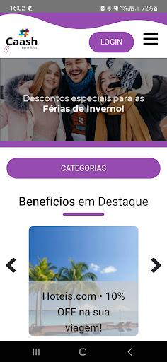 Android application Caash Benefícios screenshort