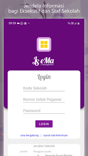 Android application JIBAS Jendela Sekolah EMA screenshort