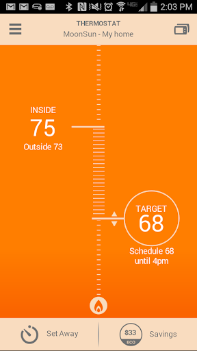 Android application Simple Thermostat screenshort