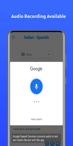 Italian - Spanish Translator Screen 2