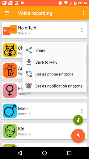 VoiceFX - Voice Changer with voice effects 1.1.8b-google screenshots 3