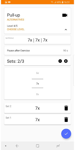 Android application Progressive Workouts Pro screenshort