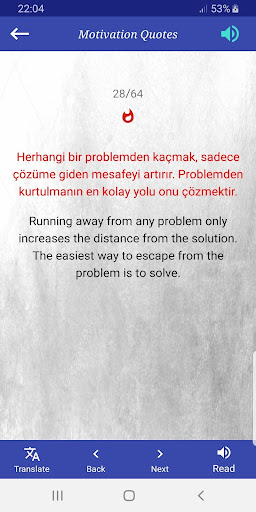 Turkish-English Sentences Screen 3