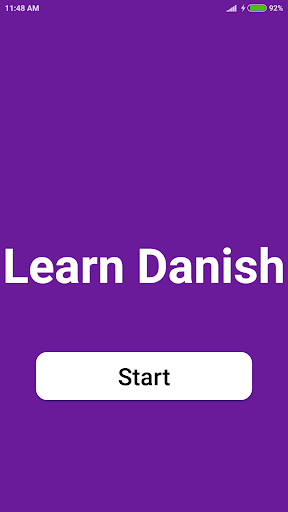 Android application Learn Danish screenshort