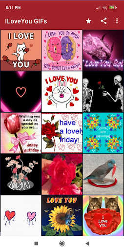 Android application I Love You GIFs screenshort