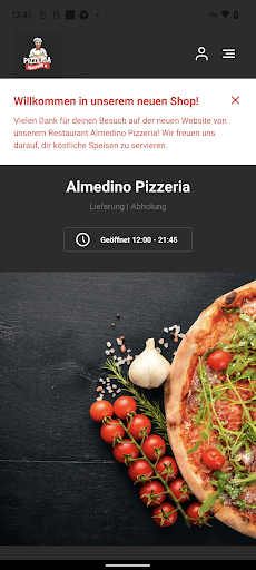Android application Pizzeria Almedino screenshort