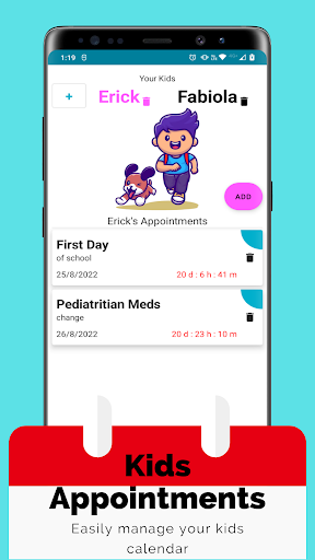 Android application Kid special day- kid calendar screenshort