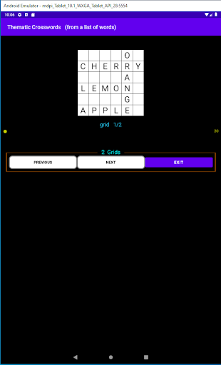 Android application Thematic Crosswords screenshort