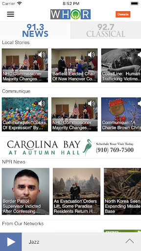 WHQR Public Radio App Screen 2