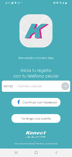 Konect APP Screen 2