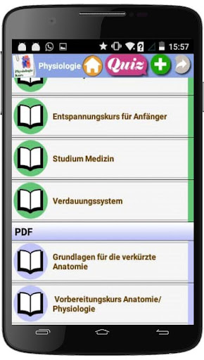 Android application Physiologie Kurs screenshort