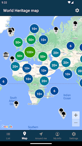 Android application World Heritage - UNESCO List screenshort