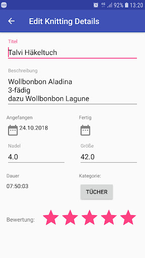Android application Knottings screenshort