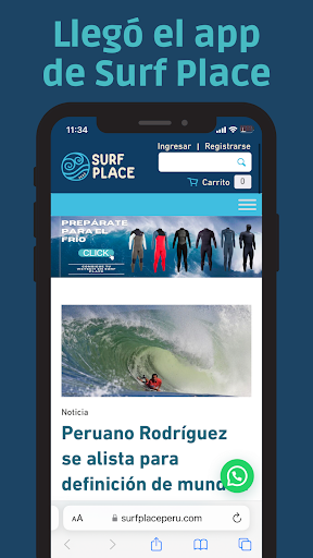Android application Surf Place screenshort