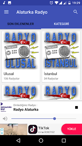 Android application Alaturka Radyo - Tüm Radyolar screenshort