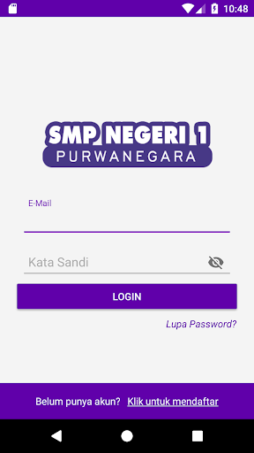 Android application SMP Negeri 1 Purwanegara screenshort