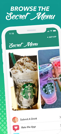 Android application Starbucks Secret Menu screenshort