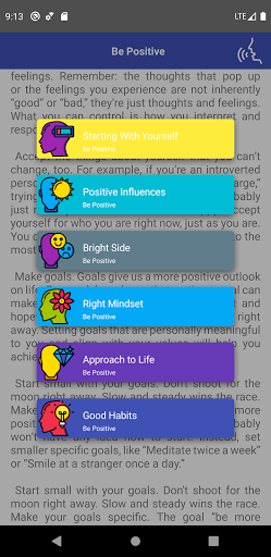 Android application Be Positive screenshort