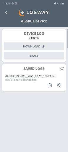 Android application LogWay screenshort