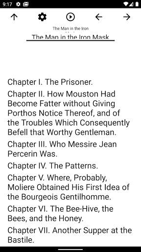 Android application Book, The Man in the Iron Mask screenshort