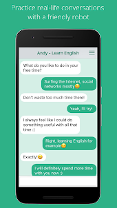 Andy - หุ่นยนต์แชทภาษาอังกฤษ