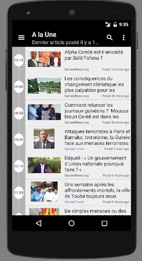 Android application Actu Guinée : Infos Complètes screenshort