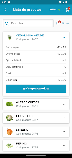 Minhas Compras Screen 3