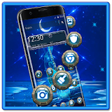 Blue Flaming Hummer Theme icon