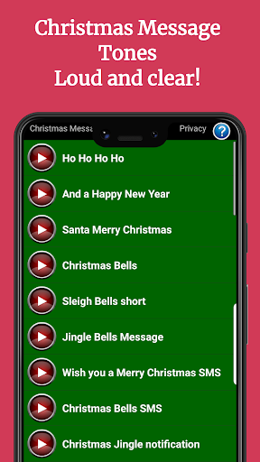 Android application Christmas Text Message Sounds screenshort