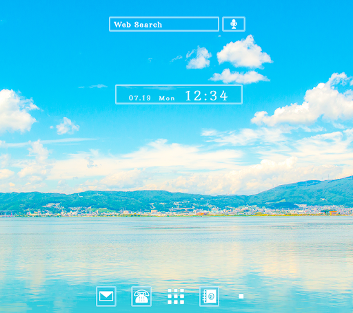 Android application A View of the Sea Theme screenshort