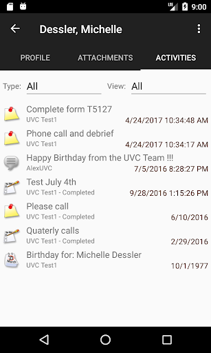 UVC Mobile CRM Screen 3
