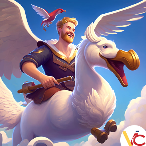 Flying hero logo