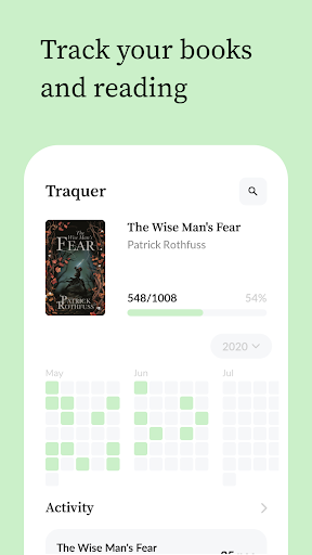 Android application Traquer - Track books and read screenshort