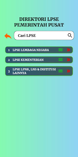 Direktori LPSE Indonesia Screen 3